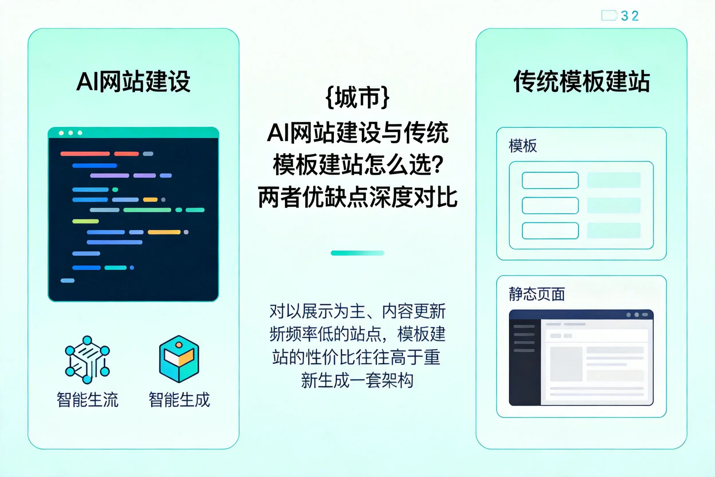 锦州AI网站建设与传统模板建站怎么选？两者优缺点深度对比