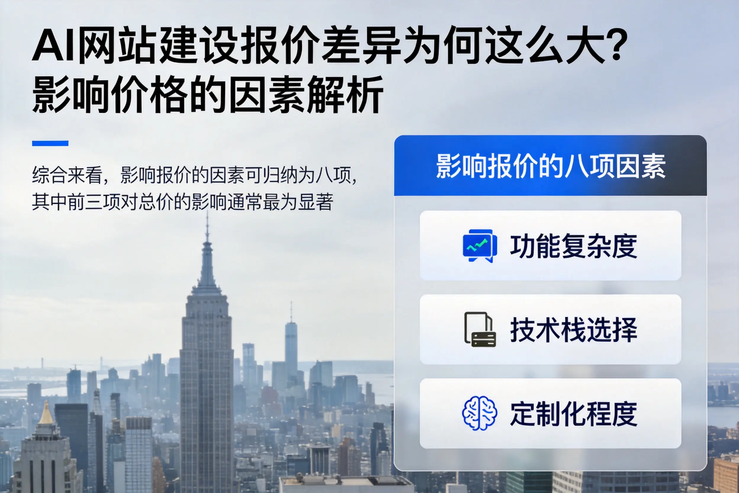 锦州AI网站建设报价差异为何这么大？影响价格的因素解析