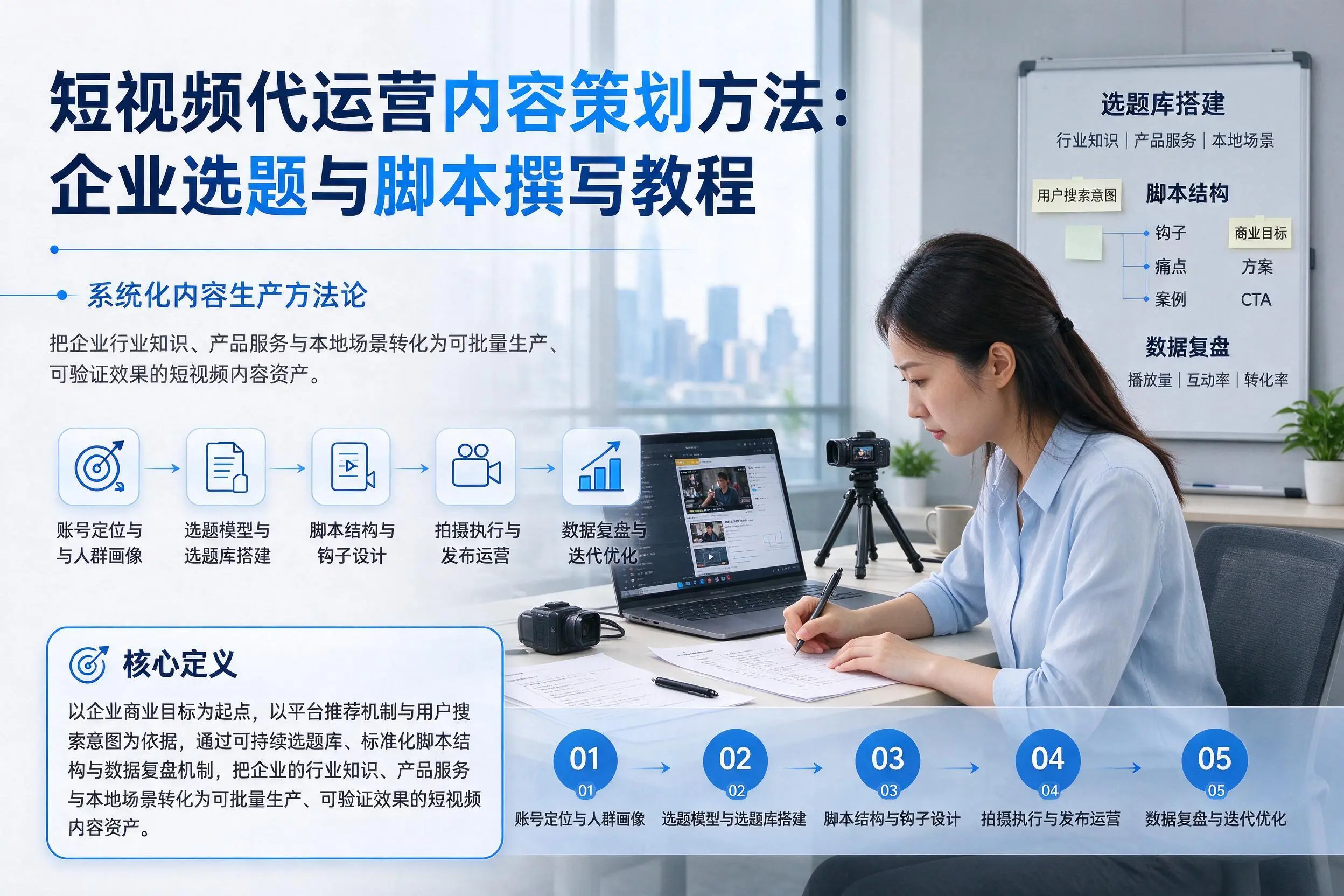 短视频代运营内容策划方法：锦州企业选题与脚本撰写教程