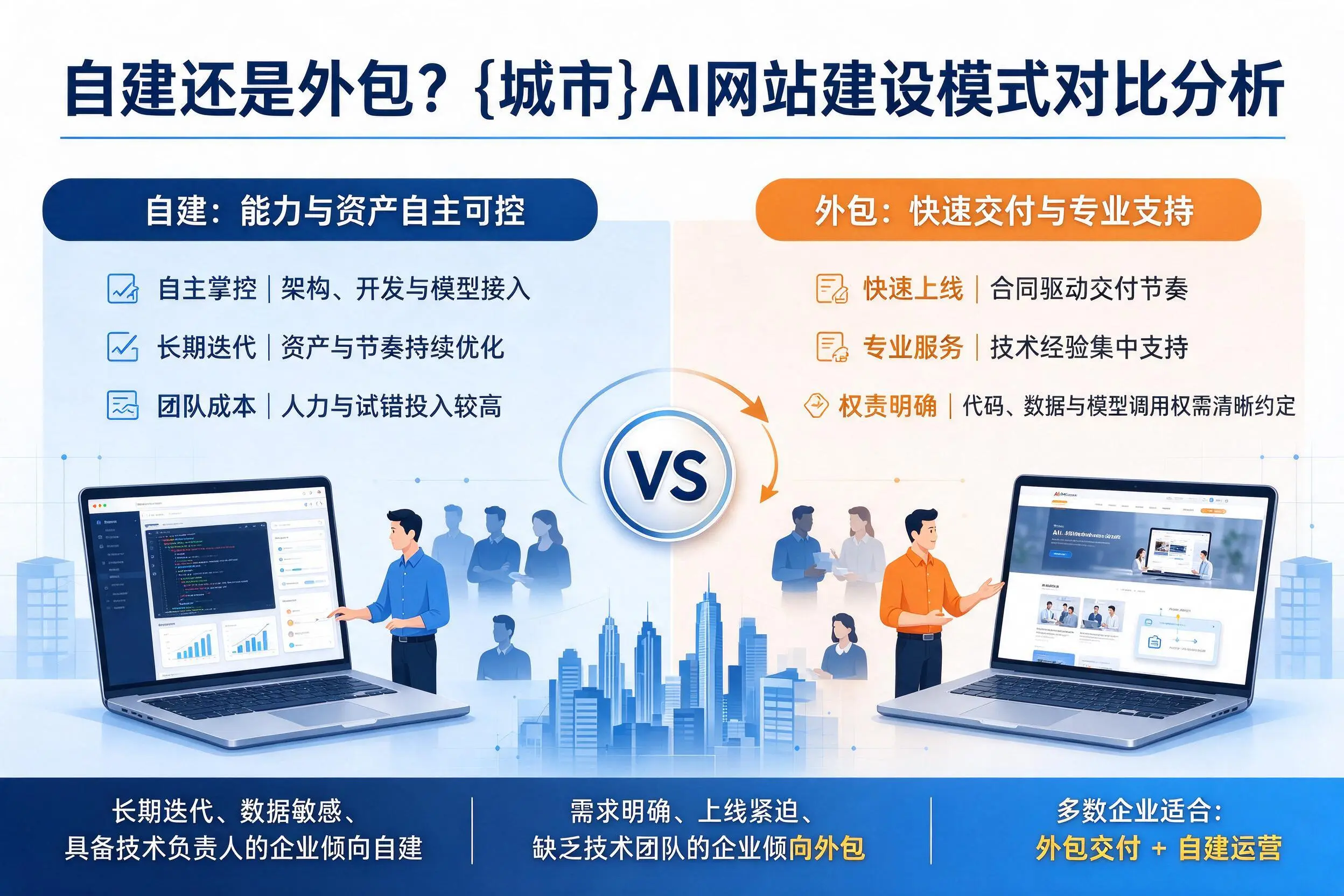 自建还是外包？锦州AI网站建设模式对比分析