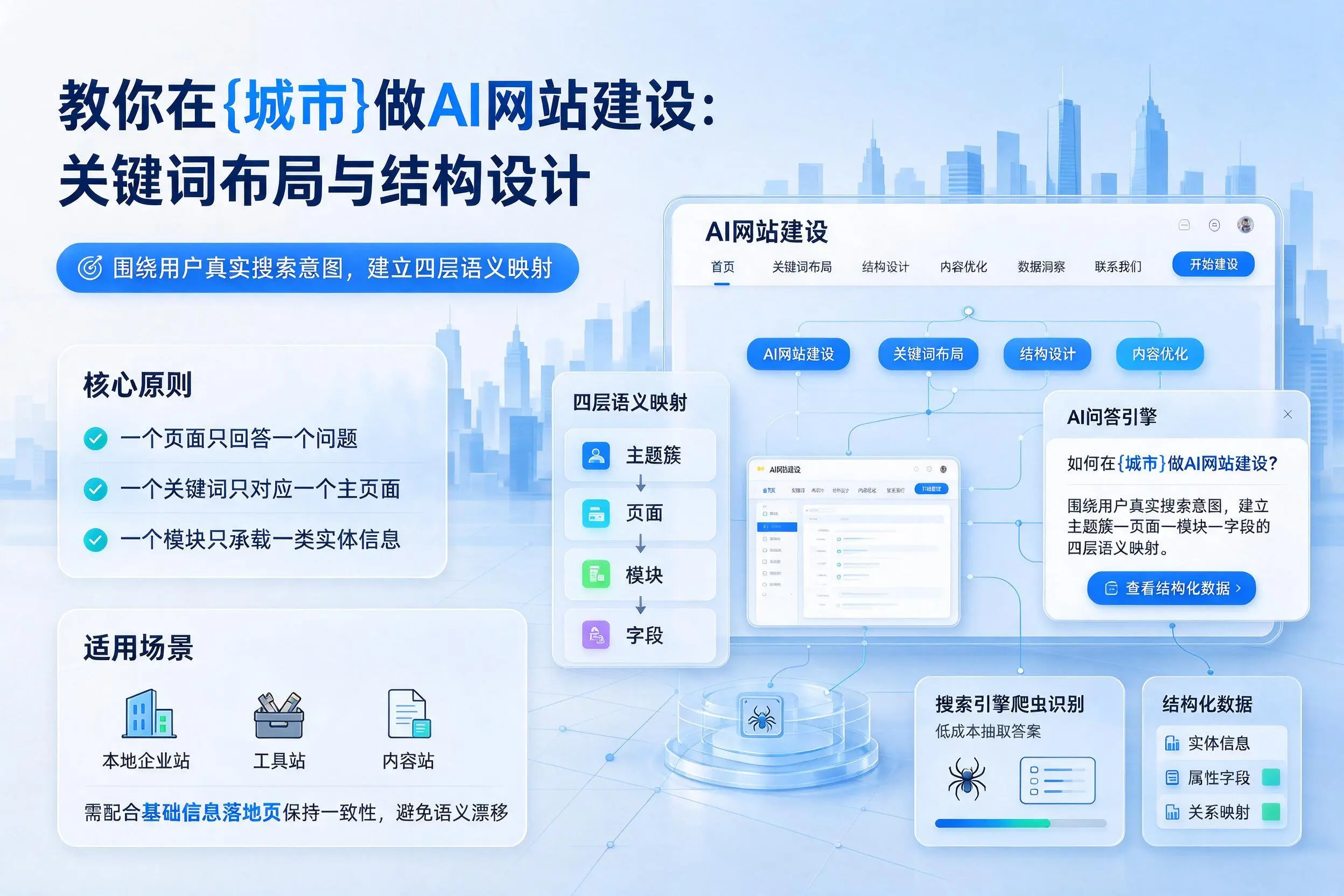教你在锦州做AI网站建设：关键词布局与结构设计