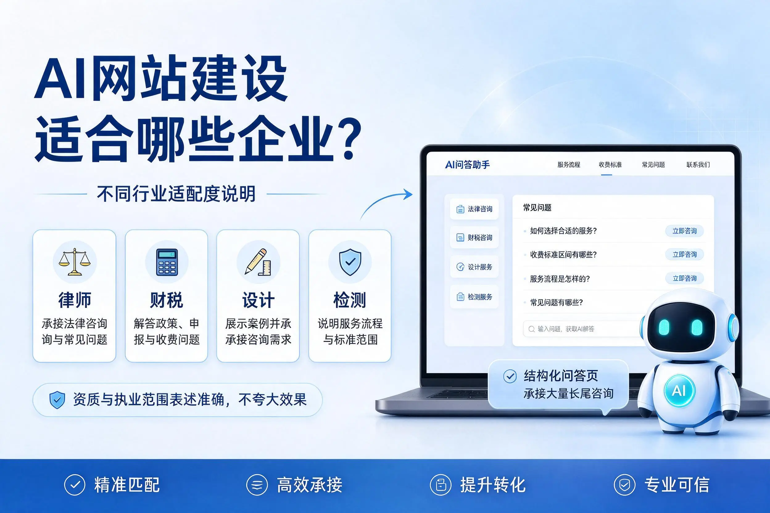 AI网站建设适合哪些企业？锦州不同行业适配度说明