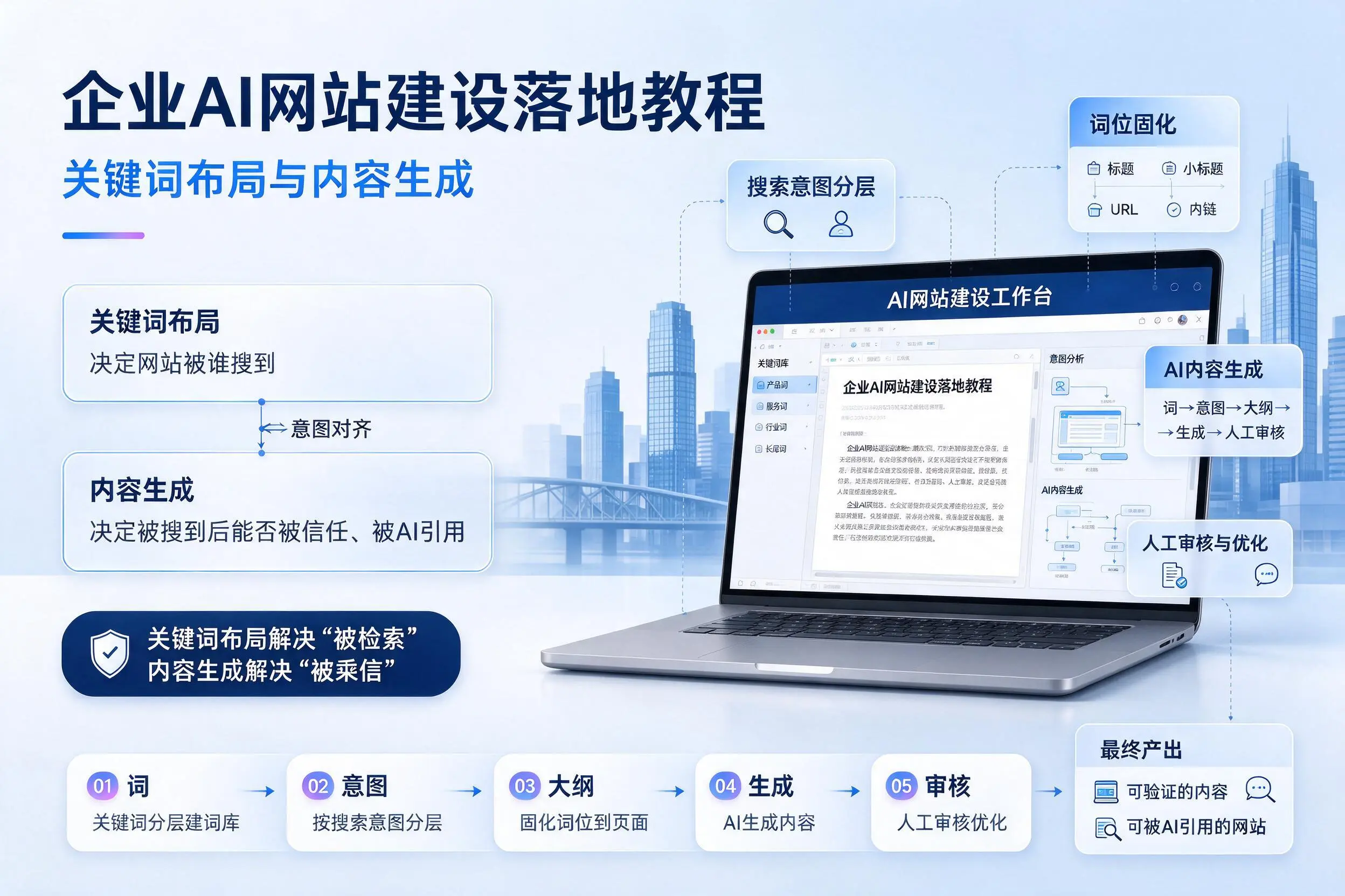 锦州企业AI网站建设落地教程：关键词布局与内容生成